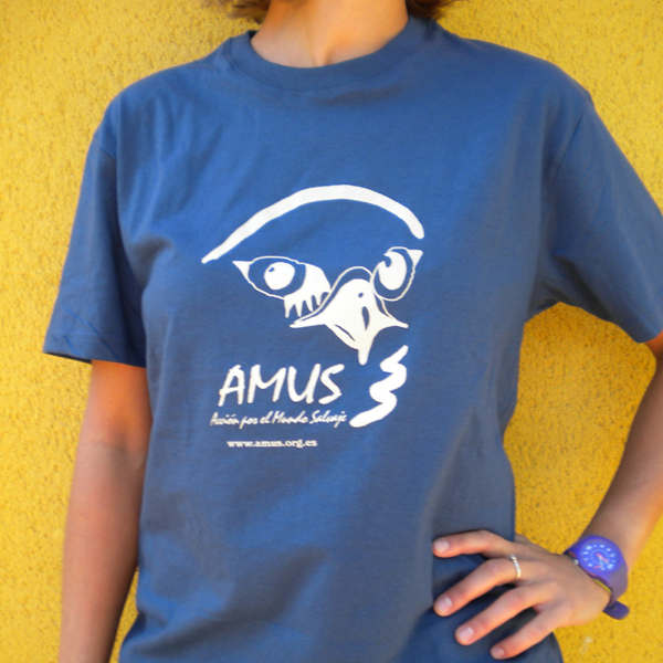 camiseta logo azul