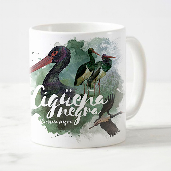 taza cigüeña negra