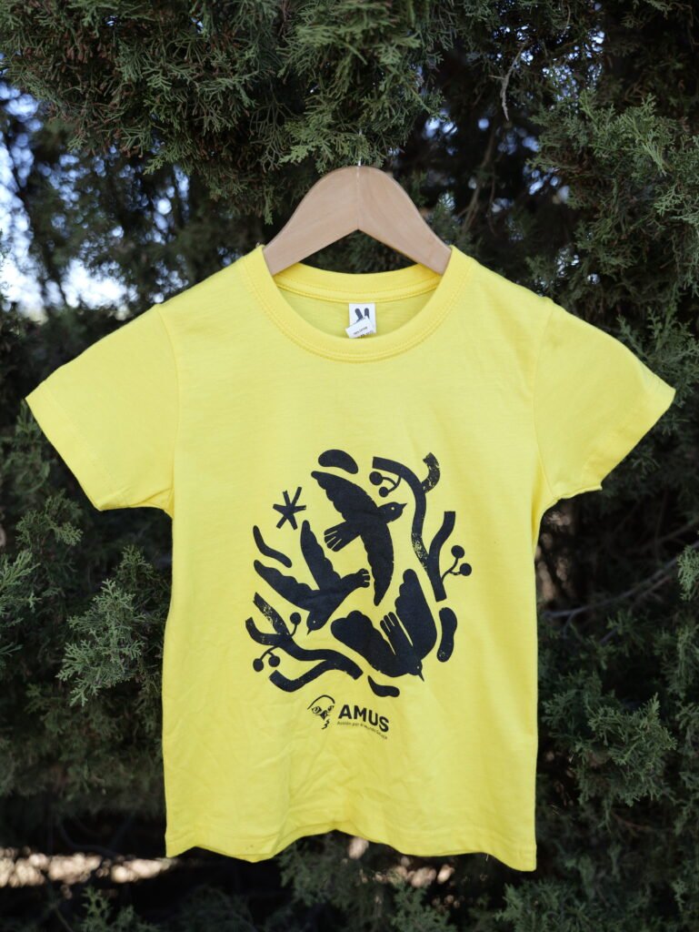 Camiseta Niñ@ Amarillo/Negro Dibujo AMUS