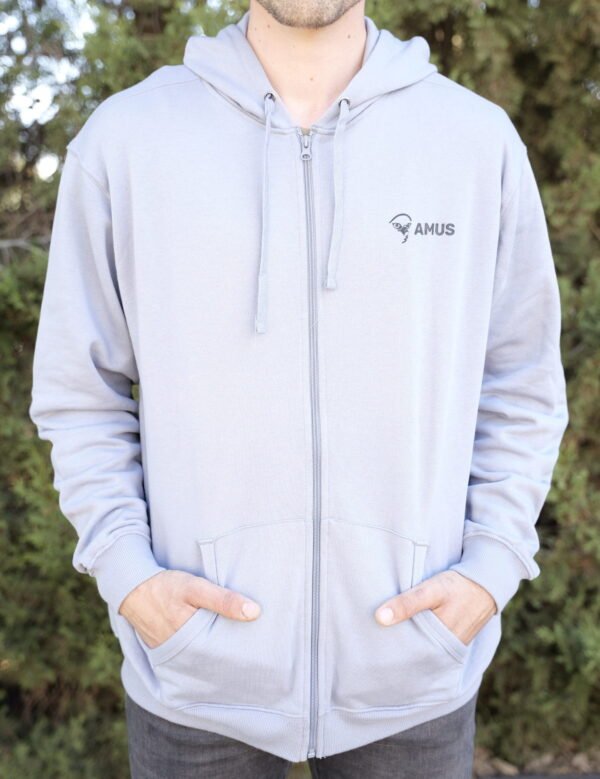 Sudadera con cremallera y capucha Blue Fog