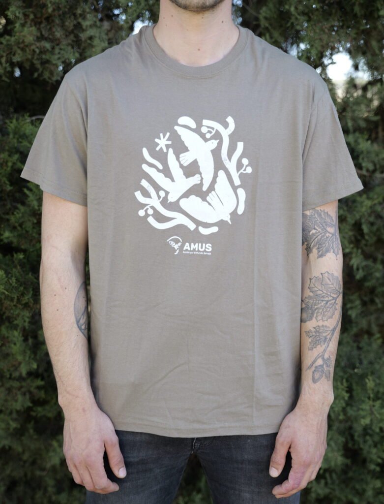 Camiseta Nogal/Blanco Dibujo AMUS