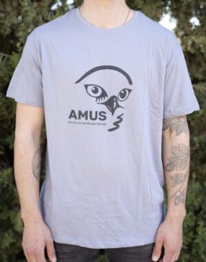 Camiseta Blue/Gris Logo AMUS